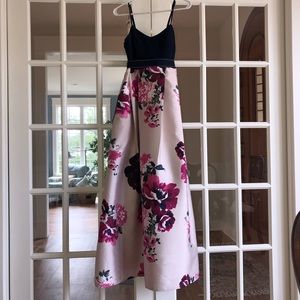 Navy and floral prom dress!